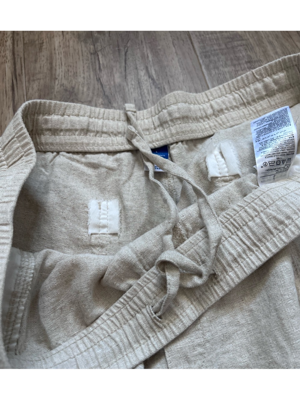 Linen blend neutral cream summer beachy beach Women’s Casual Shorts natural - Picture 4 of 7